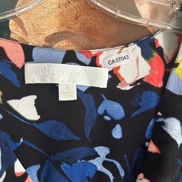 Adyson Parker Navy Floral Blouse S - Picture 3 of 14